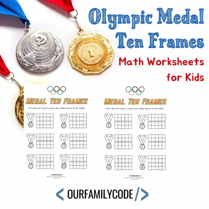 FI Olympic Medals Ten Frames 1-20 Worksheets