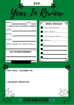 2021 Year in Review New Year's Eve Printable for Kids - Our Family Code