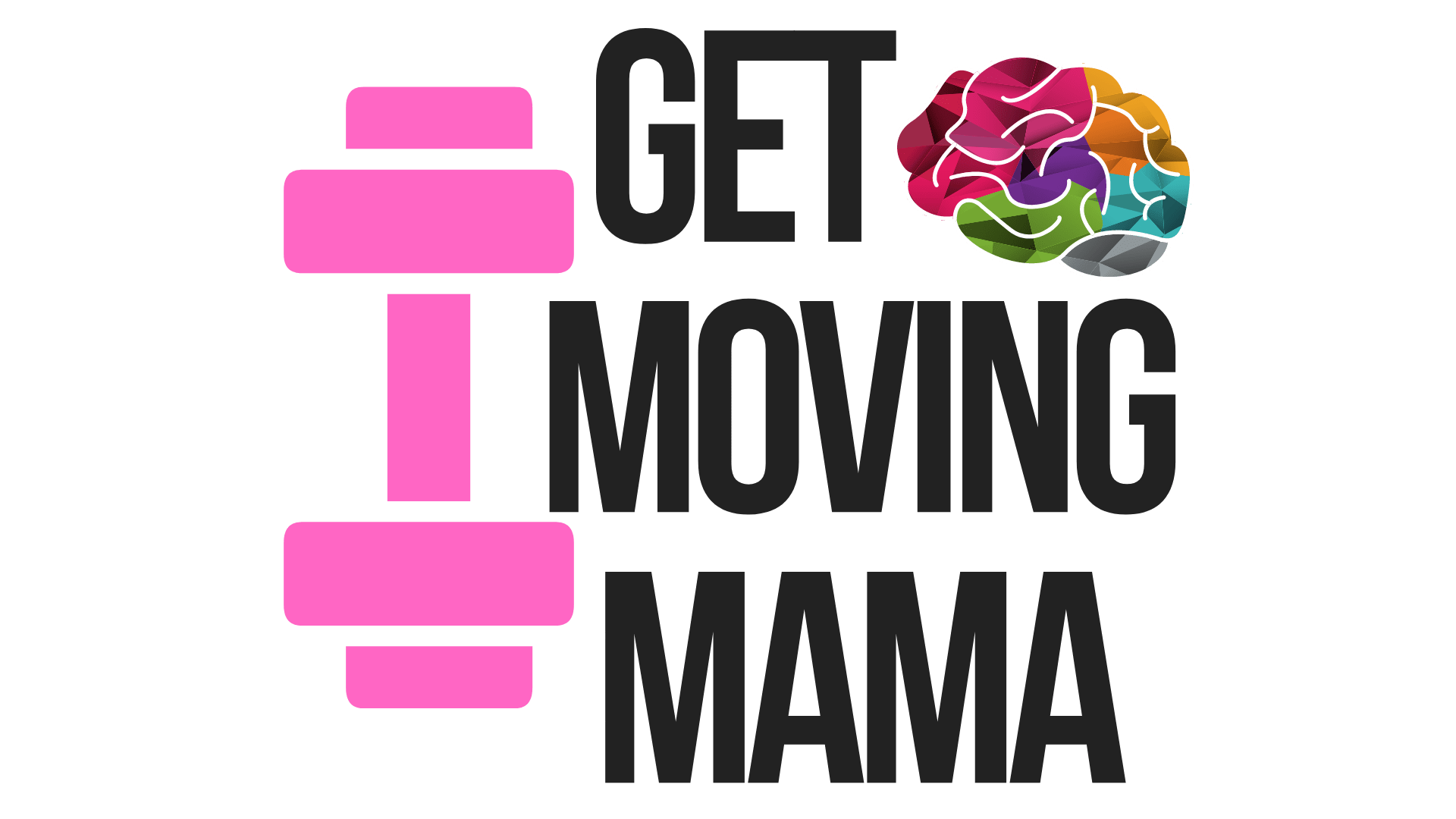 A picture of the logo for GetMovingMama.com
