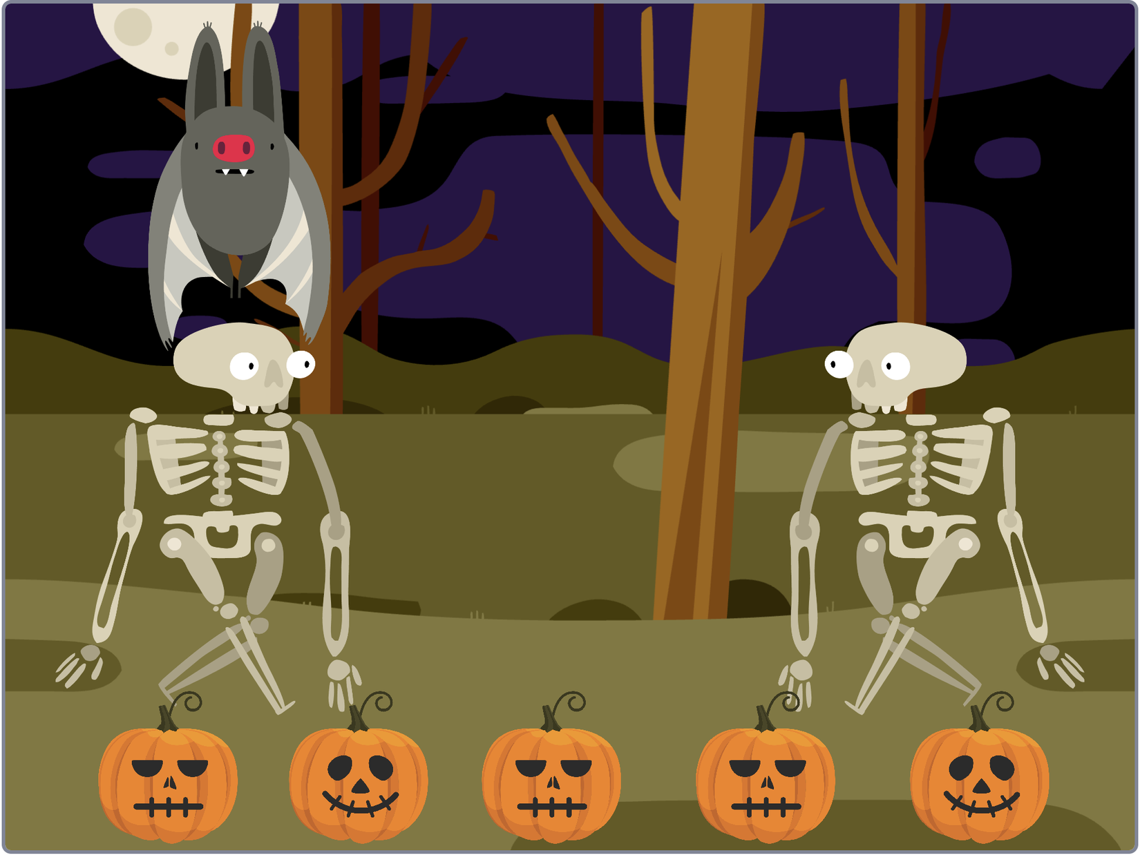 Second Scratch skeleton using custom dance blocks and mirrored stage coordinates dancing