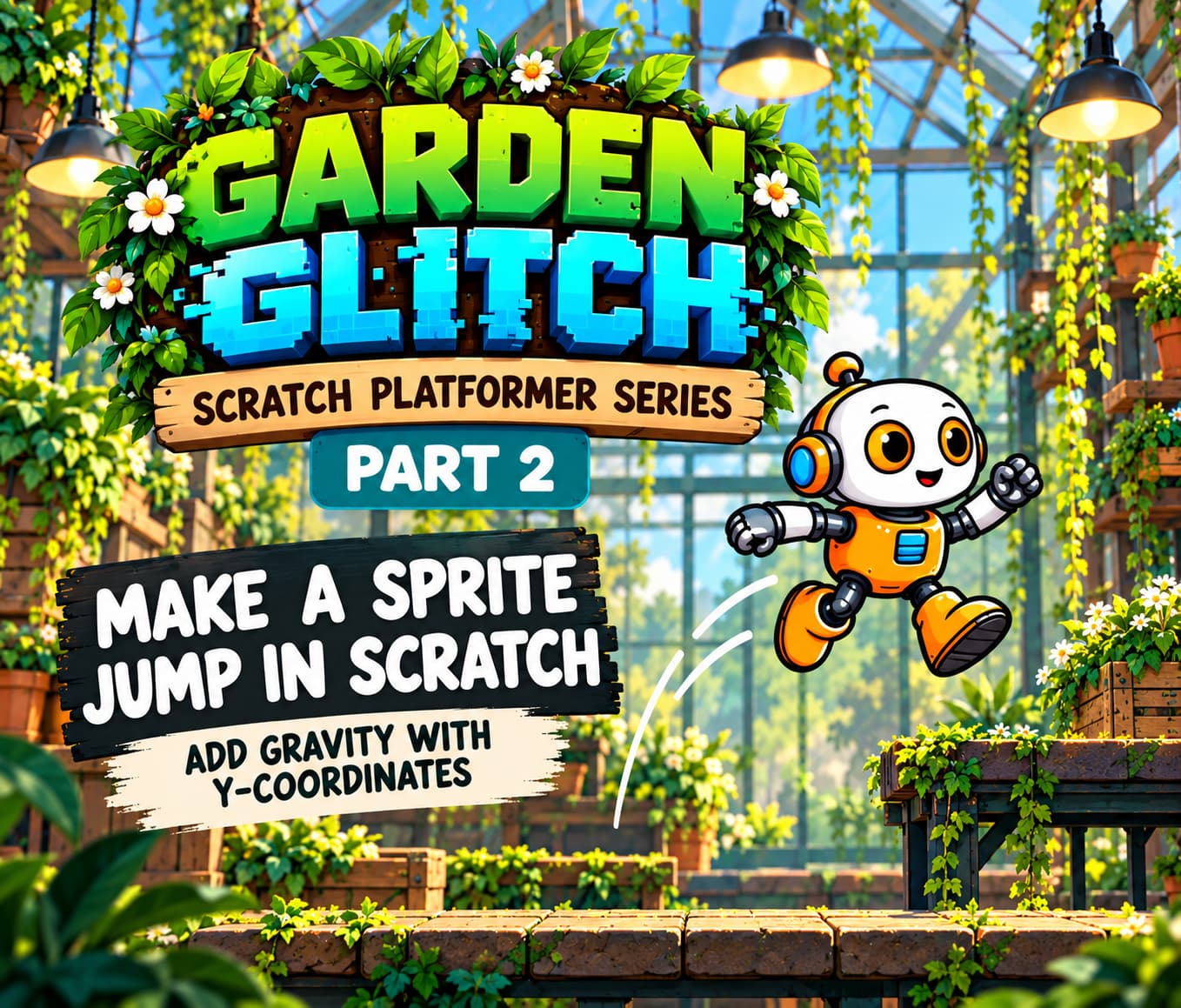 How to Make a Sprite Jump in Scratch with Gravity Garden Glitch Part 2 Scratch Jumping Tutorial How to Make a Sprite Jump in Scratch with Gravity